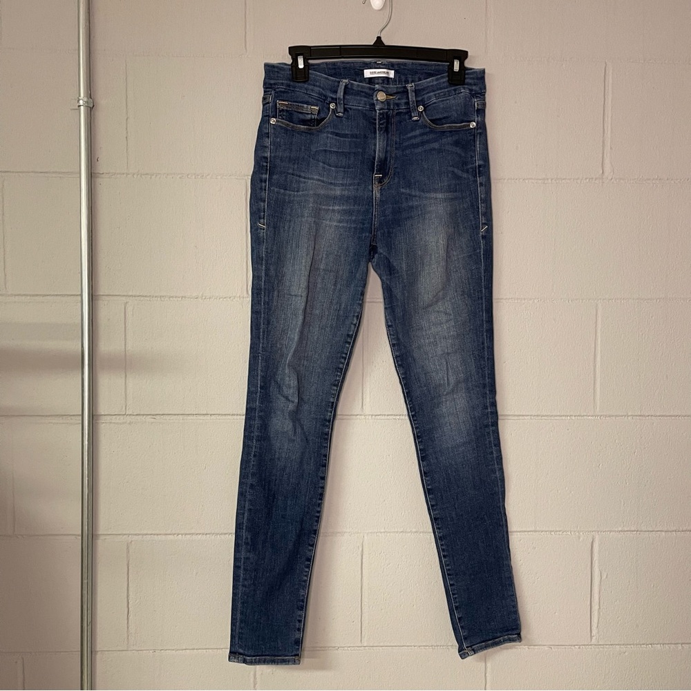 Good American Good Leg dark wash skinny jeans size 10/30